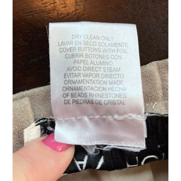 Vintage Embroidered ST. ANTHONY COLLECTION Faux Suede Long Pencil Skirt, Size 8 - Picture 8 of 8